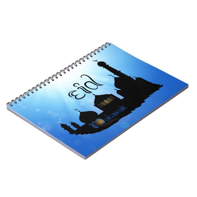 Cuaderno Mezquita Eid Mubarak con tipografía (Lado Izquierdo)