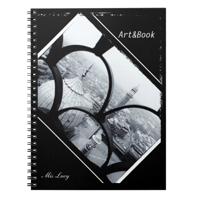 Cuaderno Mezquita Jama Masjid, Delhi, India en BW (bloc de  (Frente)