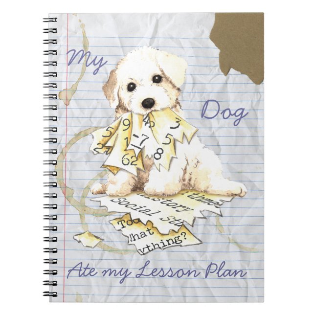 Cuaderno Mi Amigo Bichon Ate Mi Plan De Lecciones (Frente)