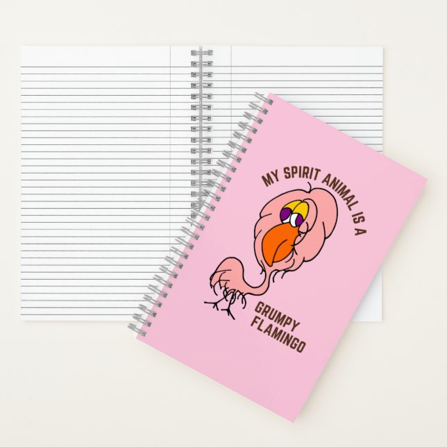 Cuaderno Mi animal espiritual flamenco gruñón divertido  (Interior)