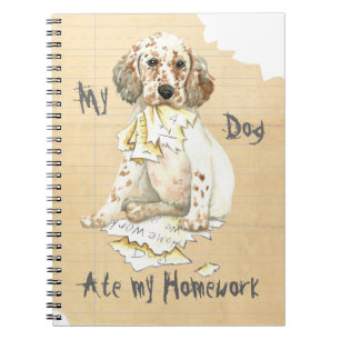Cuaderno Mi asiento de inglés comió mi hogar