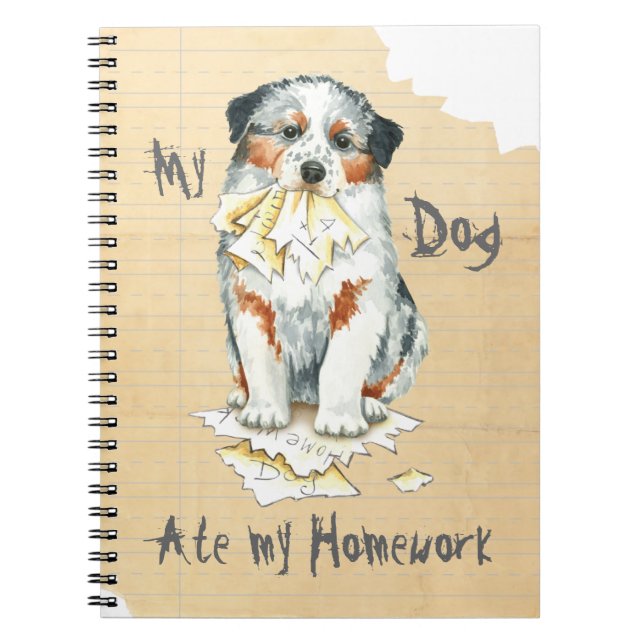 Cuaderno Mi Aussie Ate My Homework (Frente)