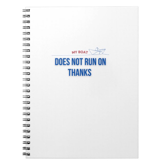 Cuaderno Mi barco no corre gracias (Frente)