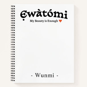 Cuaderno Mi Belleza es Suficiente — Regalo para El