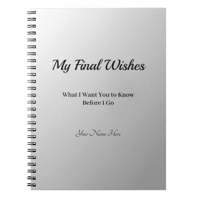 Cuaderno Mi bloc de notas de deseo final | Eternamente Tuyo (Frente)