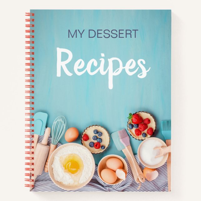 Cuaderno Mi bloc de notas de la receta de postre (Anverso)
