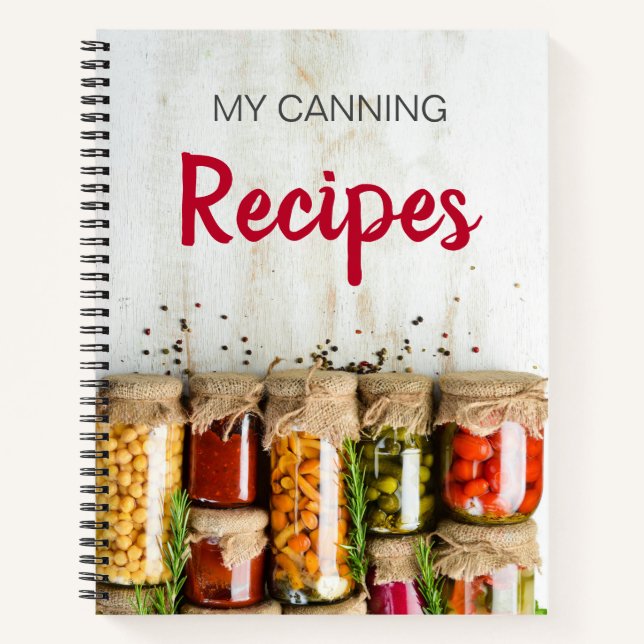 Cuaderno Mi bloc de notas de receta para canning (Anverso)