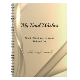 Cuaderno Mi bloc de notas en espiral de deseos finales | Go