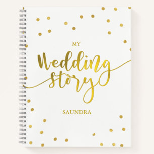 Cuaderno Mi Boda Story Gold Dots Future Mrs Bridal Gift