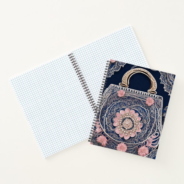 Cuaderno Mi bolso azul arte de IA (Interior)