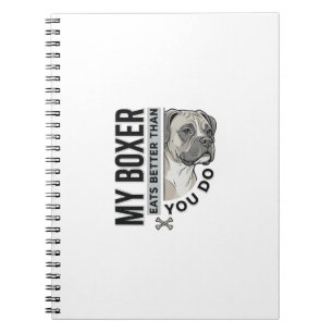 Cuaderno Mi Boxer Come Mejor Que Tú Camiseta Amante de los