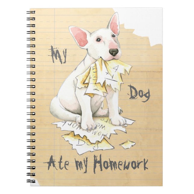 Cuaderno Mi bull terrier comió mi preparación (Frente)