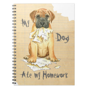 Cuaderno Mi Bullmastiff comió mi preparación