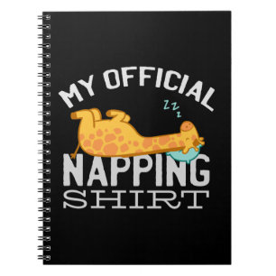 Cuaderno Mi camisa oficial de dormir la siesta - Giraffe pe