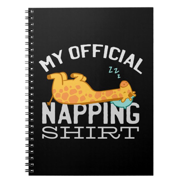 Cuaderno Mi camisa oficial de dormir la siesta - Giraffe pe (Frente)