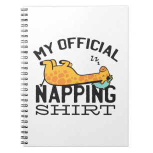 Cuaderno Mi camisa oficial de dormir la siesta - Giraffe pe