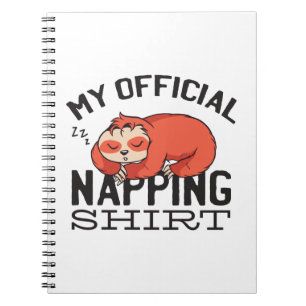 Cuaderno Mi camiseta oficial para dormir la siesta - Lazy l