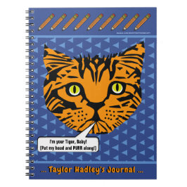 Cuaderno Mi cara de bebé tigre personalizada