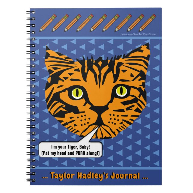 Cuaderno Mi cara de bebé tigre personalizada (Frente)