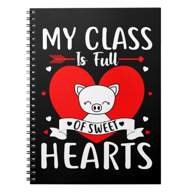 Cuaderno Mi Clase Está Llena De Corazones Dulces San Valent (Frente)