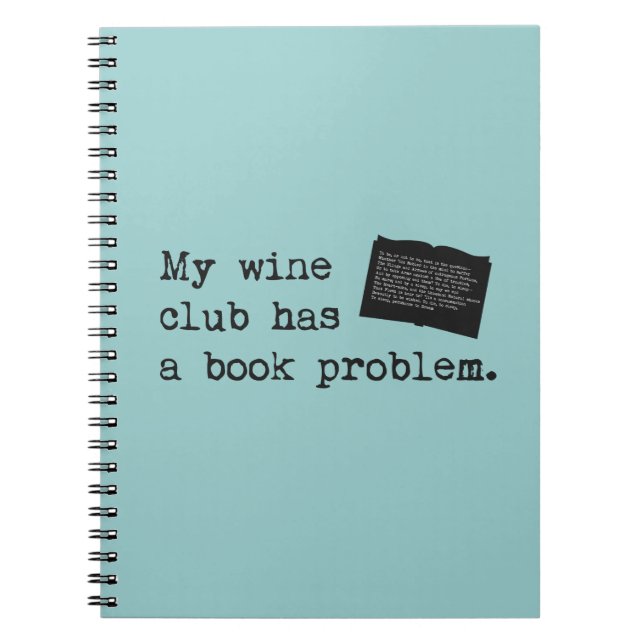 Cuaderno Mi club de vinos tiene un problema de libros (Frente)