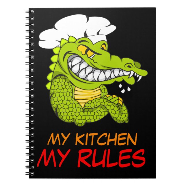 Cuaderno Mi cocina mis reglas, Chef Lagarto, Divertido (Frente)