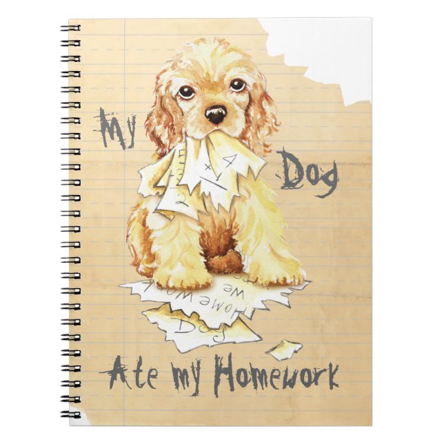 Cuaderno Mi Cocker Spaniel comió mi casa (Frente)