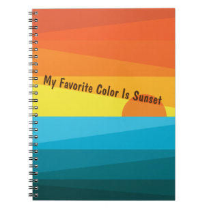 Cuaderno Mi color favorito es el atardecer