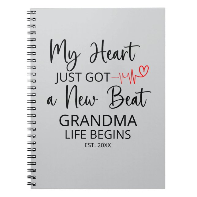 Cuaderno Mi corazón acaba de recibir un nuevo regalo de la  (Frente)