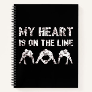 Cuaderno Mi corazón está en la línea - Liniero de fútbol am