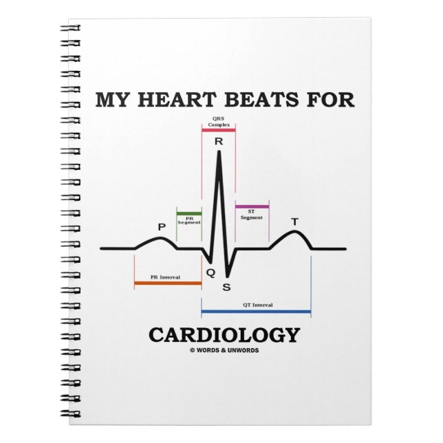 Cuaderno Mi Corazón Golpea Por Cardiología (ECG / EKG) (Frente)