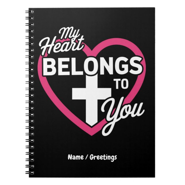 Cuaderno Mi corazón le pertenece a usted un regalo lindo pa (Frente)