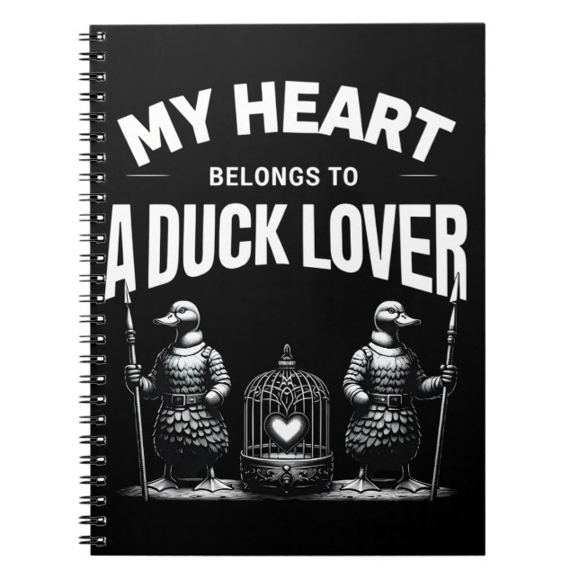 Cuaderno Mi corazón pertenece a un amante del pato (Frente)