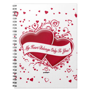 Cuaderno ¡Mi Corazón Pertenece Únicamente A Ti! Corazones r