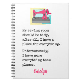 Cuaderno Mi coser debería estar ordenado... personalizado n