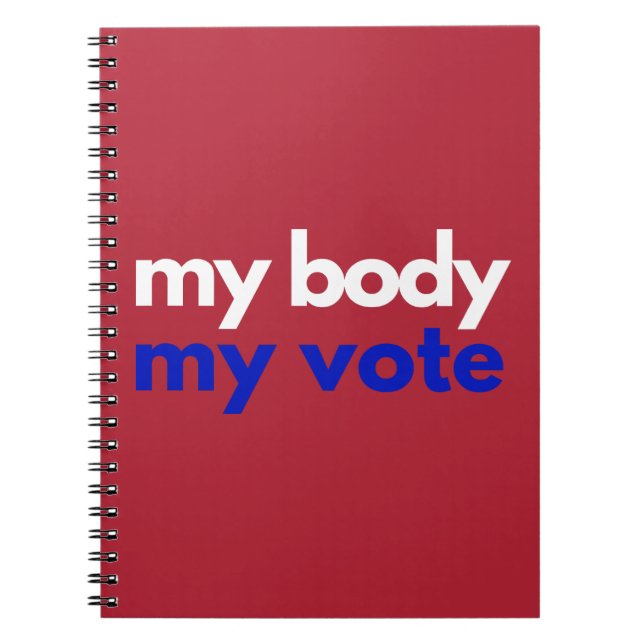 Cuaderno Mi cuerpo mi voto Roevember (Frente)