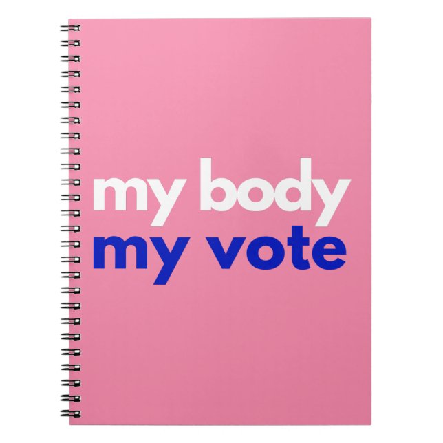 Cuaderno Mi cuerpo mi voto Roevember (Frente)