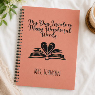 Cuaderno Mi día implica muchas palabras maravillosas Educad