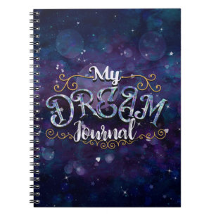 Cuaderno Mi diario de ensueño índigo corazones y estrellas 