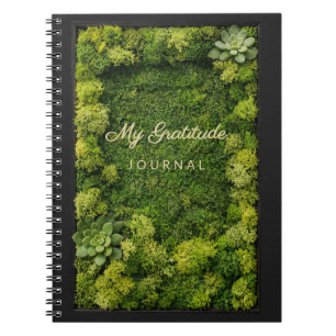 Cuaderno Mi Diario de Gratitud Verde Musgo Estética Bienest