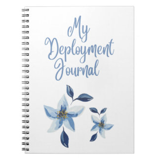 Cuaderno Mi diario de implementación con flores azules