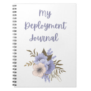 Cuaderno Mi diario de implementación con flores moradas y r