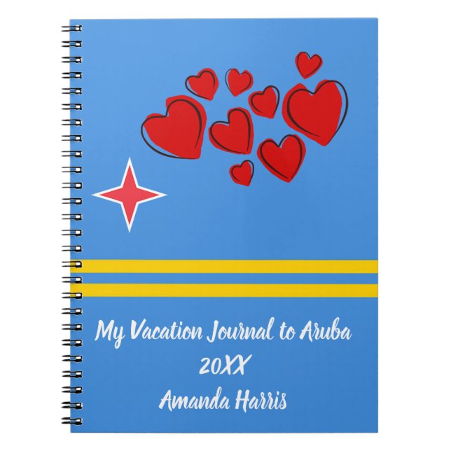 Cuaderno Mi diario de las vacaciones a Aruba (Frente)