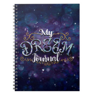 Cuaderno Mi Diario de Sueños Corazones y Estrellas añil Vio