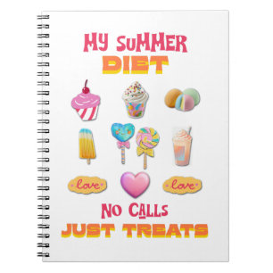 Cuaderno Mi dieta de verano sin llamadas solo golosinas