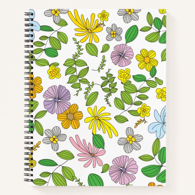 Cuaderno Mi diseño de flores (Anverso)