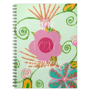 Cuaderno Mi diseño de impresión de arte floral XOXO Little 