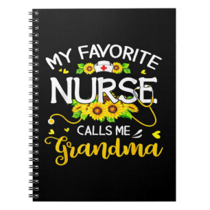 Cuaderno Mi enfermera favorita me llama abuela girasoles ma