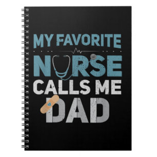 Cuaderno Mi enfermera favorita me llama papá padres diverti