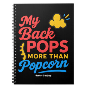 Cuaderno Mi espalda cruje más que palomitas de maíz diverti